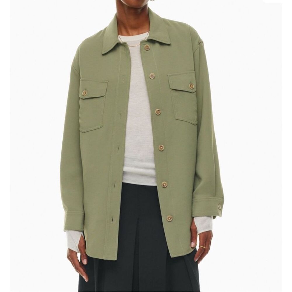 Aritzia Wilfred The Ganna shirt jacket bitter sage xl